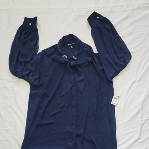 INC International Concepts Dark Blue Blouse